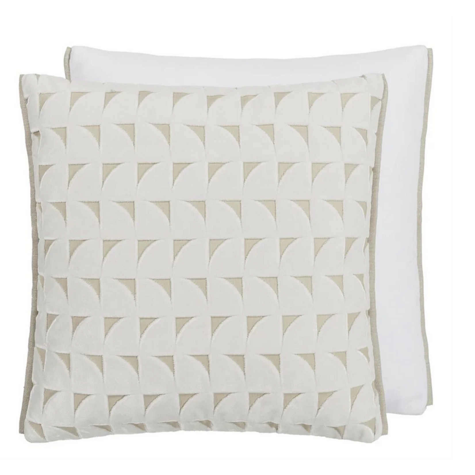 Designer's Guild Marquise Chalk Velvet Decorative Cushion 20"x20"