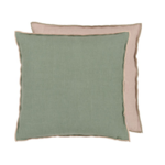 Designer's Guild DG Brera Lino Thyme and Pebble Cushion 22"x22"