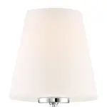 Crystorama Lena Wall Sconce Chrome with Glass Shade