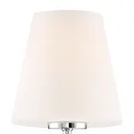 Crystorama Lena Wall Sconce Chrome with Glass Shade