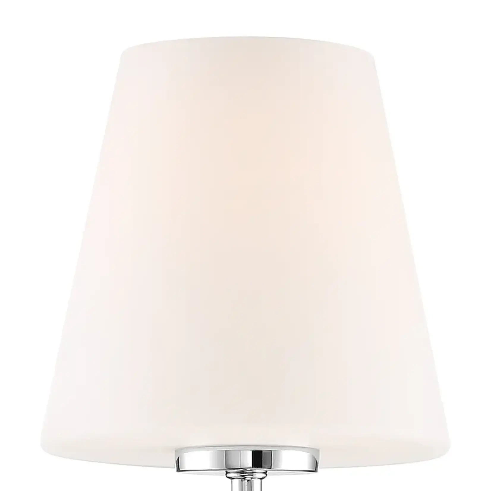 Crystorama Lena Wall Sconce Chrome with Glass Shade