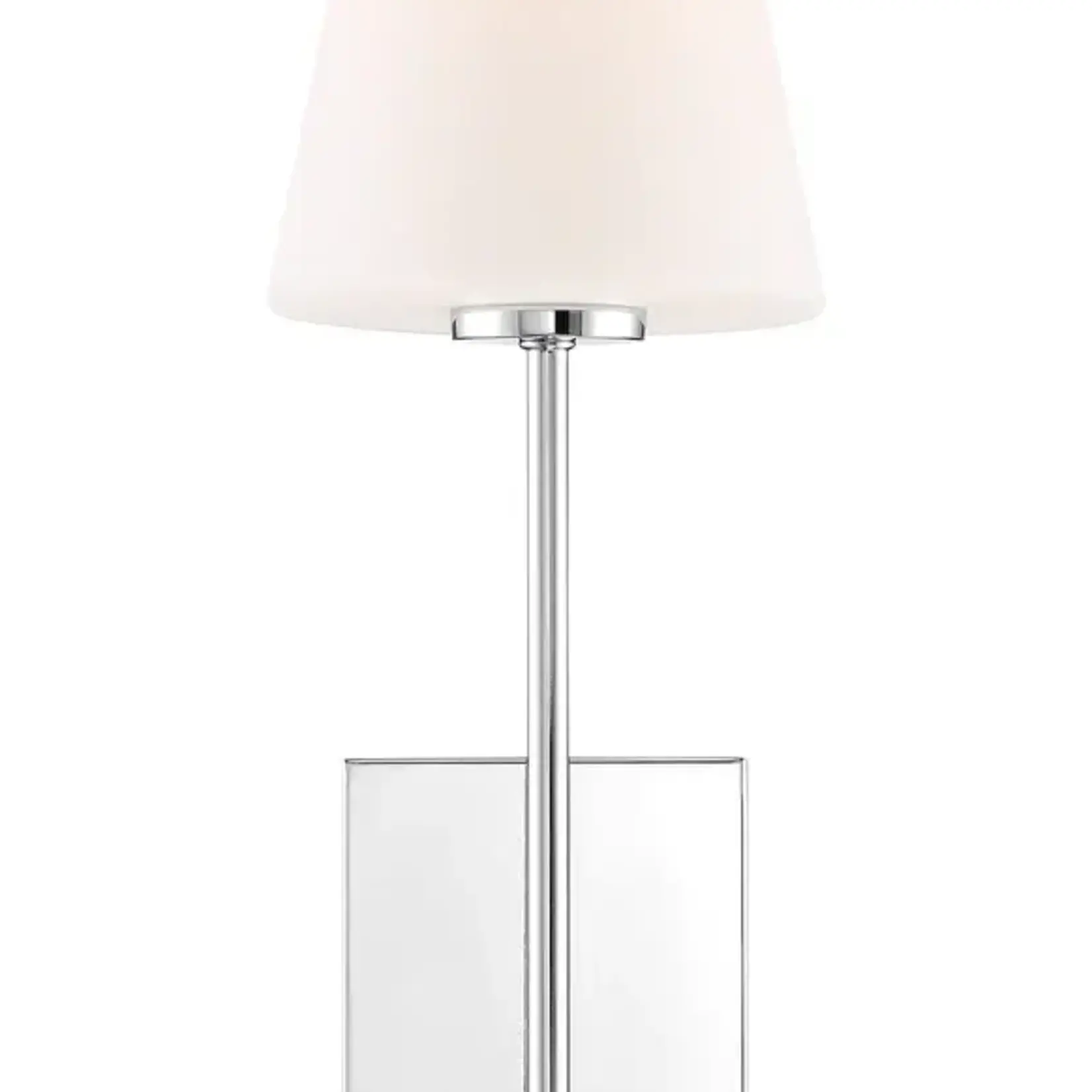 Crystorama Lena Wall Sconce Chrome with Glass Shade