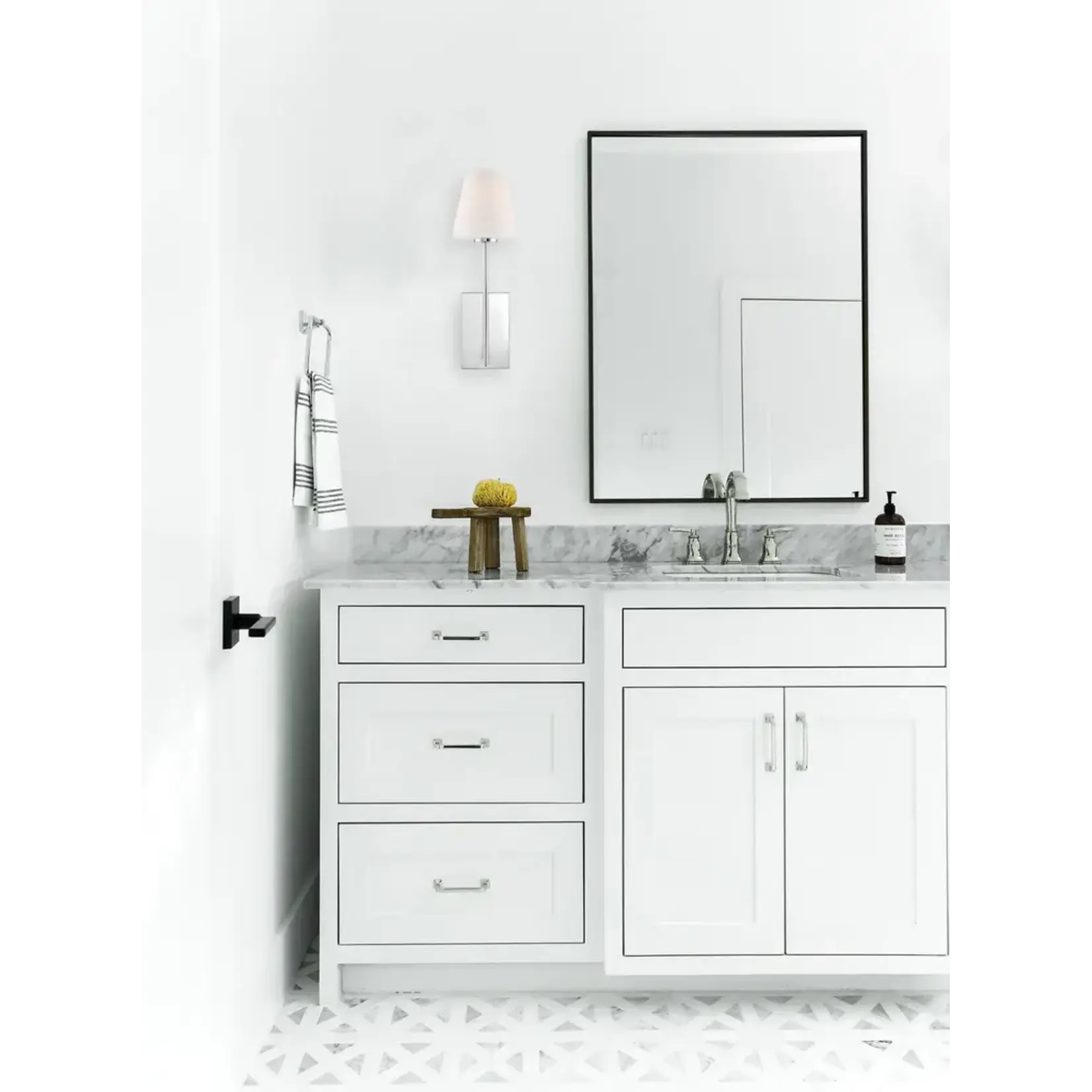 Crystorama Lena Wall Sconce Chrome with Glass Shade