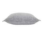 Falcon Black & White Linen Cushion - self flange with feather fill 20" X 20"