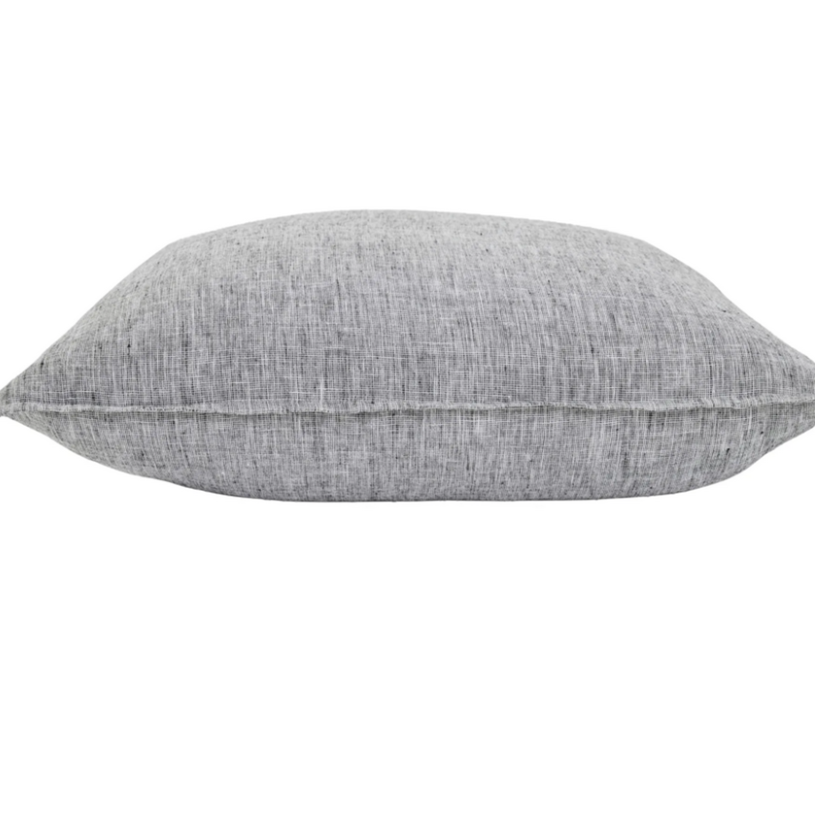 Falcon Black & White Linen Cushion - self flange with feather fill 20" X 20"
