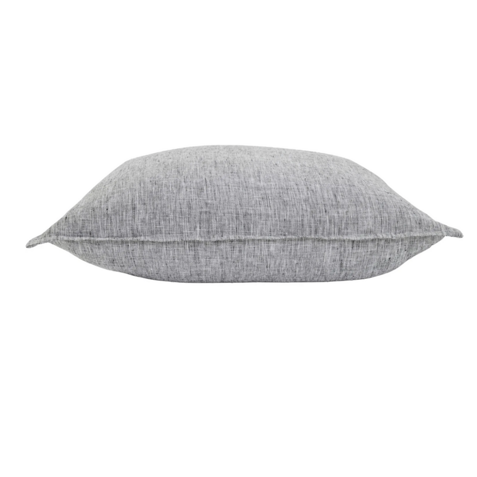 Falcon Black & White Linen Cushion - self flange with feather fill 20" X 20"