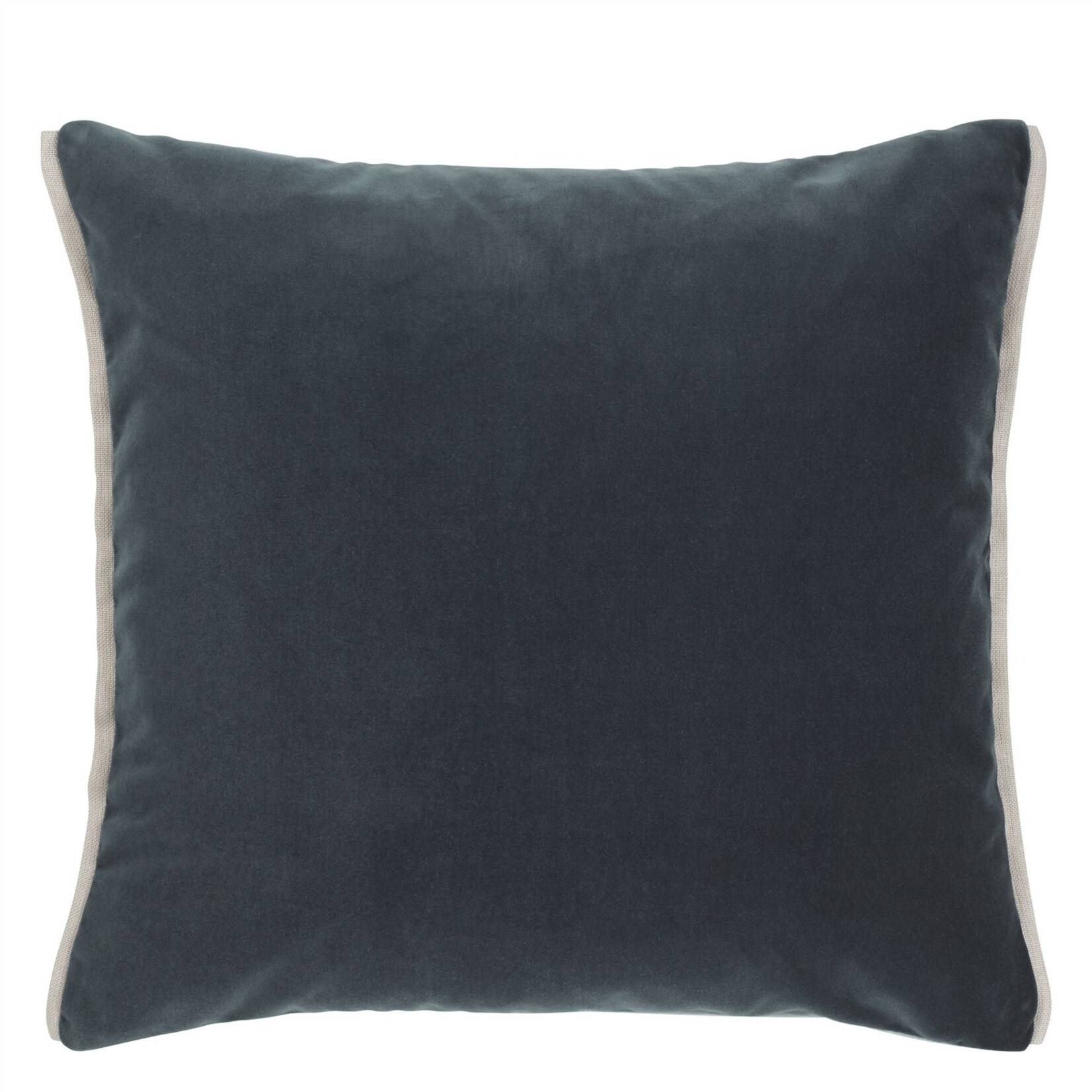 Designer's Guild Varese Granite & Platinum Velvet Decorative Pillow Designers Guild 22 X 22 in