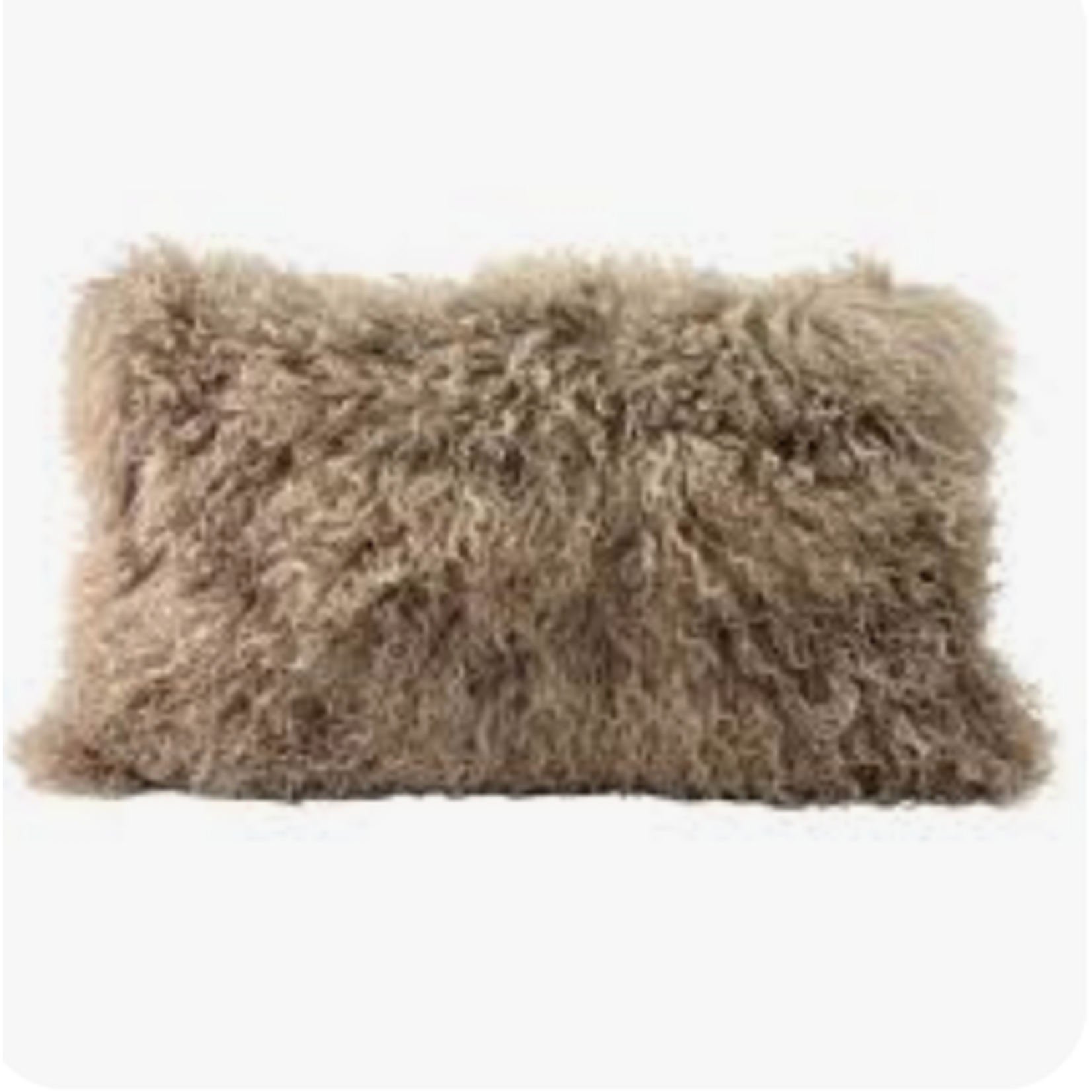 Alamode Khulan Taupe  Lumbart Cushion 12 x 24  Slight Discoloration 50% Discount