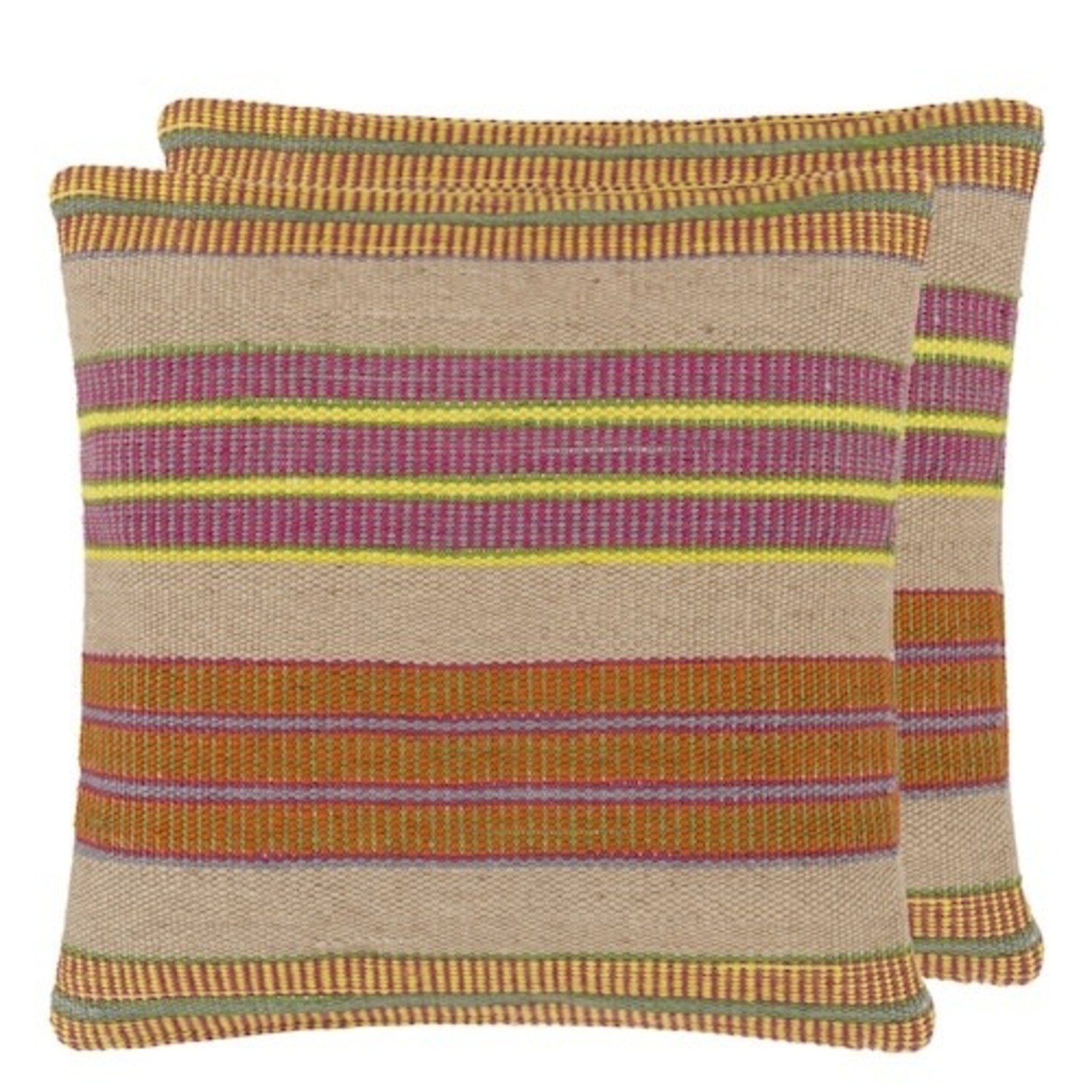 Designer's Guild Mahakam Coral Outdoor Cushion 20" x 20"