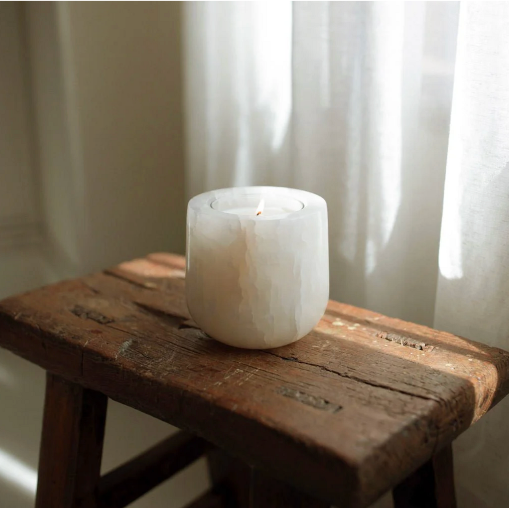 Last Candle Co. White Onyx Refillable Vessel