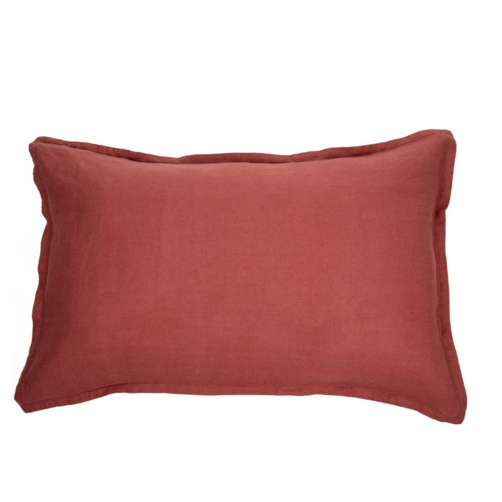 Linen Terracotta Pillow Sham 20 x 30