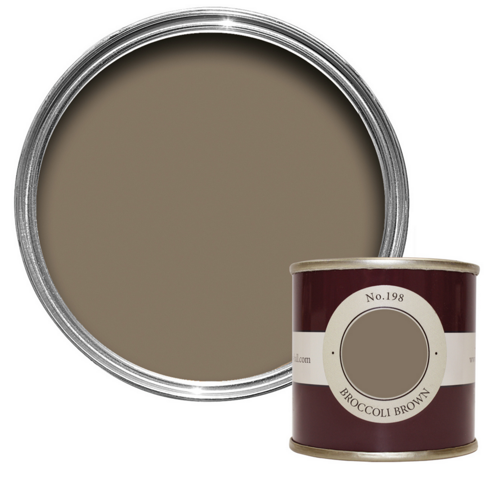 Farrow and Ball 100ml Sample Pot Broccoli Brown No.198