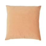 Kristy VelvetThrow Cushion colour Wheat 24" X 24" with Feather filler