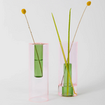 Color Lab Large Reversible Glass Vase - Pink & Green