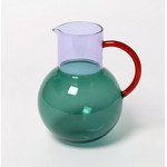 Color Lab Large Pablo Glass Jug - Teal Purple & Amber