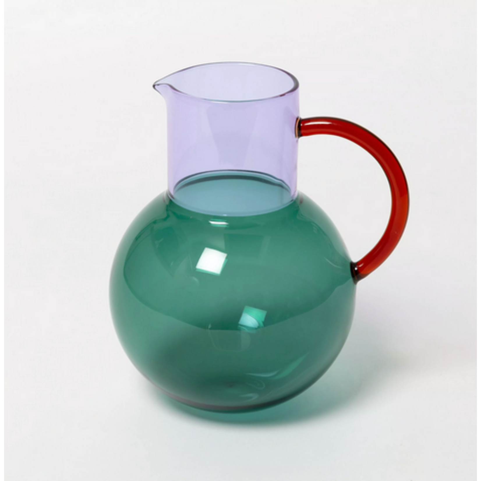 Color Lab Large Pablo Glass Jug - Teal Purple & Amber