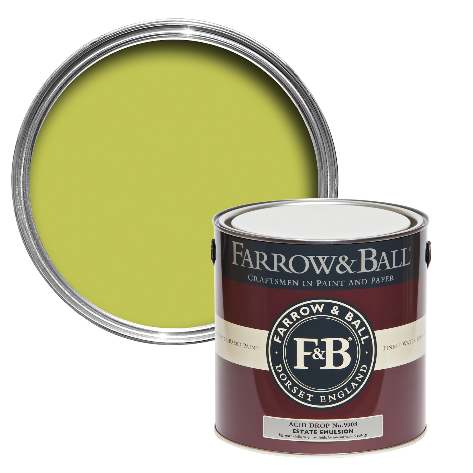 Farrow and Ball US Gallon Flat Eggshell Acid Drop No.9908