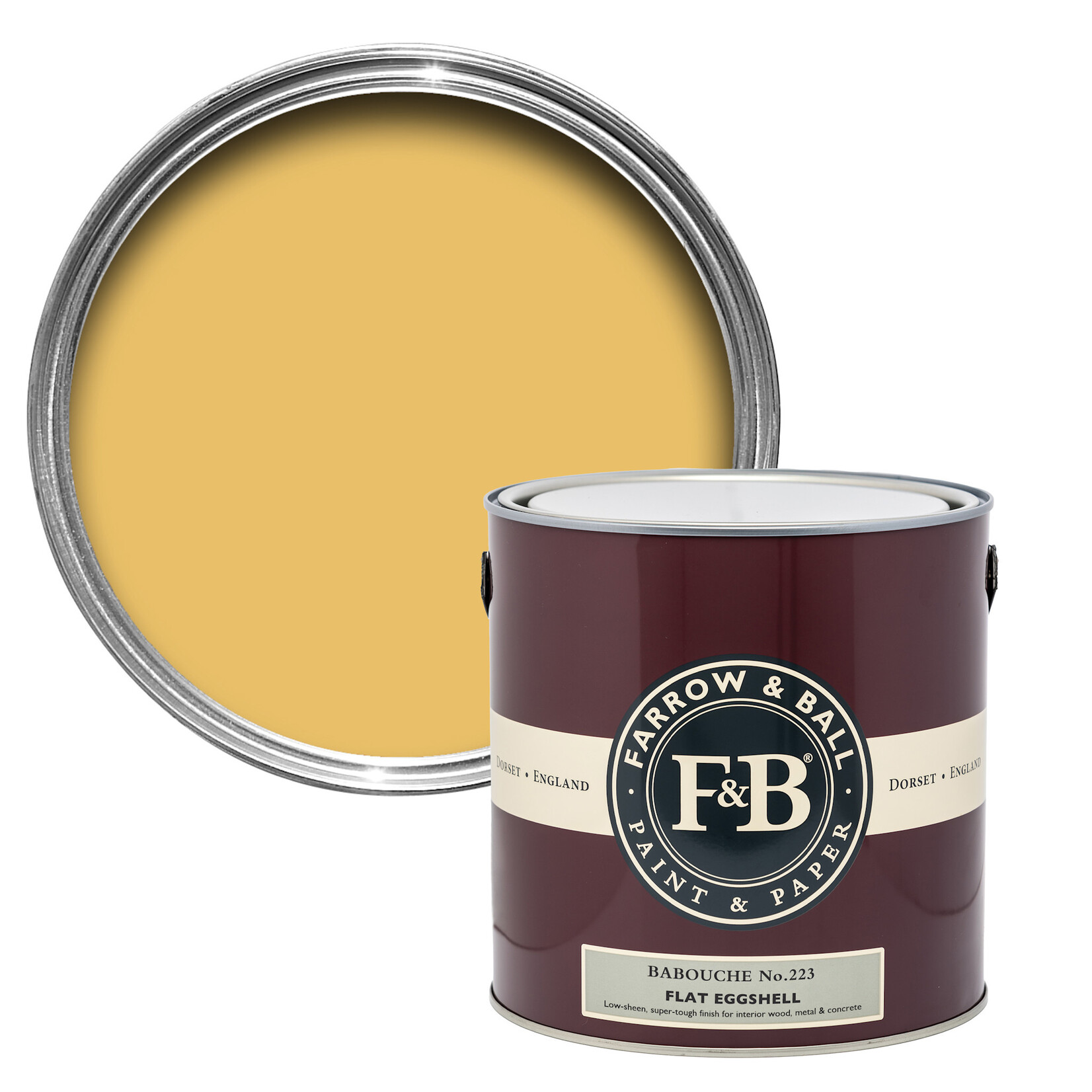 Farrow and Ball US Gallon Flat Eggshell Babouche No.223