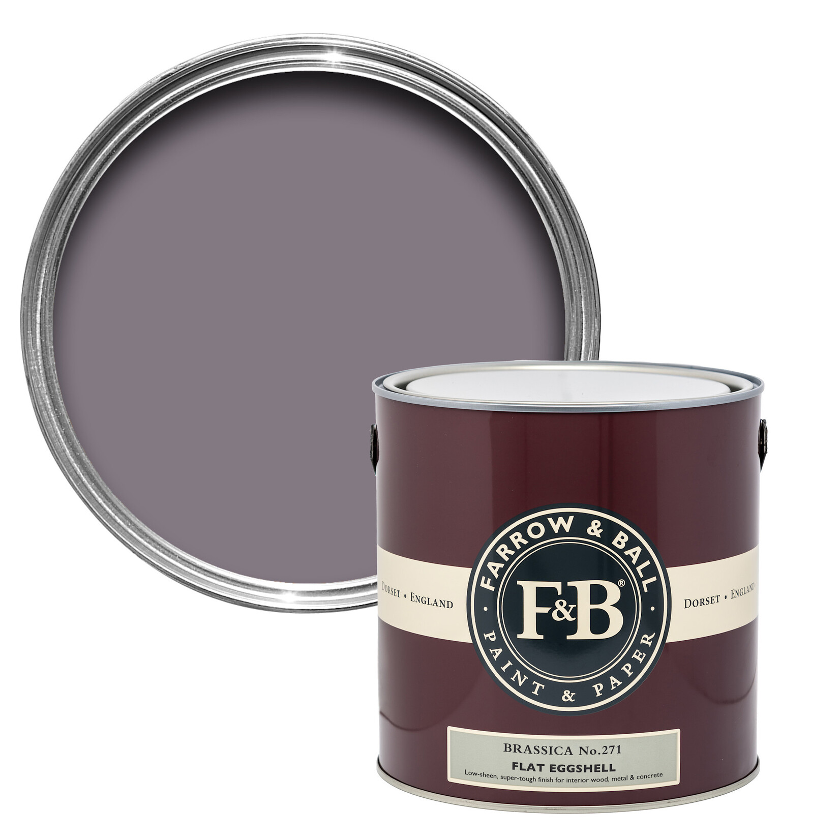 Farrow and Ball US Gallon Flat Eggshell Brassica No.271