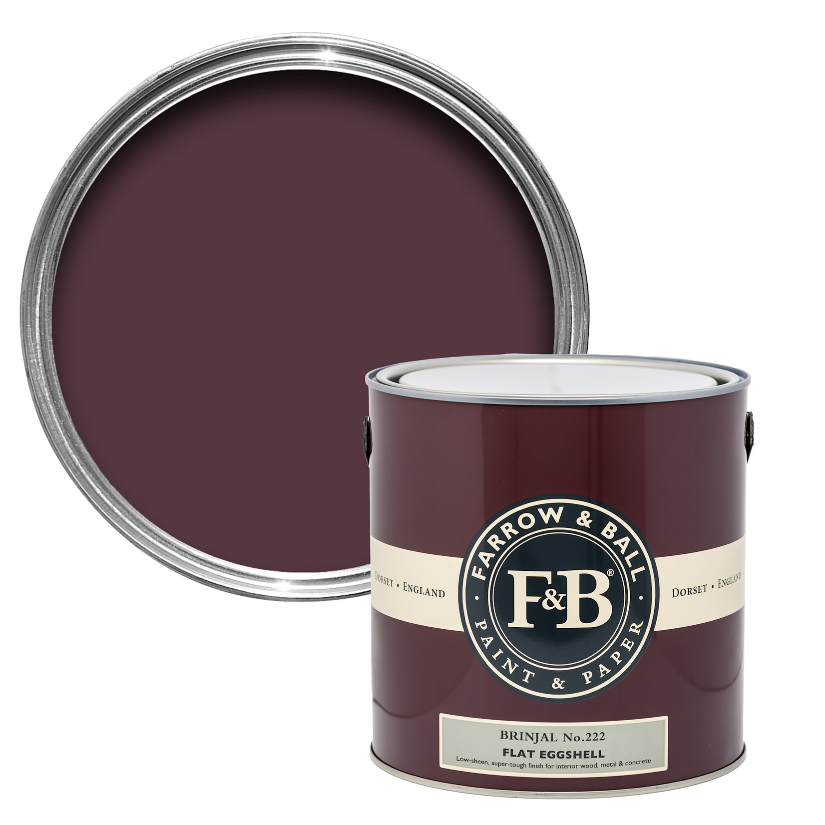 Farrow and Ball US Gallon Flat Eggshell Brinjal No.222