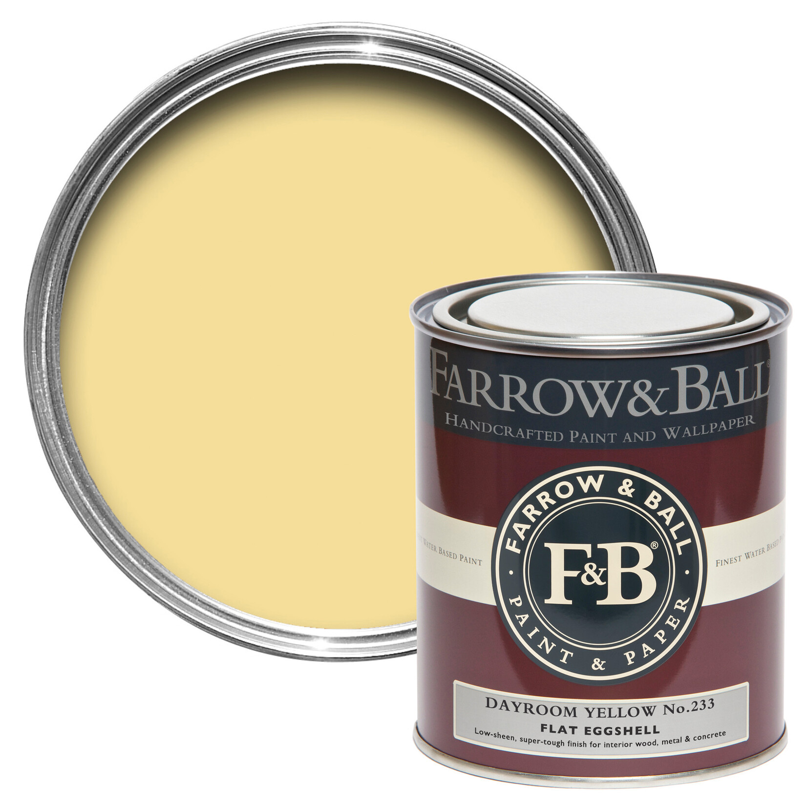Farrow and Ball US Gallon Flat Eggshell Dayroom Yellow No.233