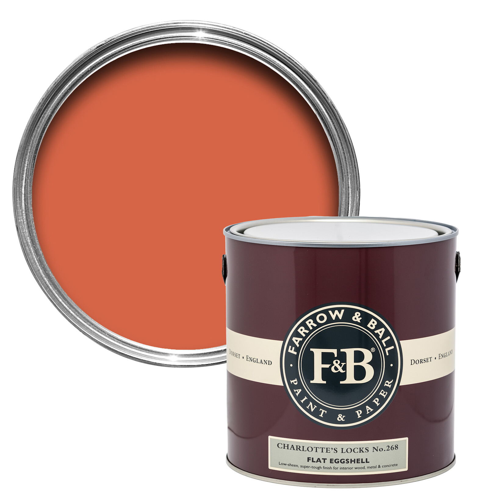 Farrow and Ball US Gallon Flat Eggshell Charlotte Locks No.268