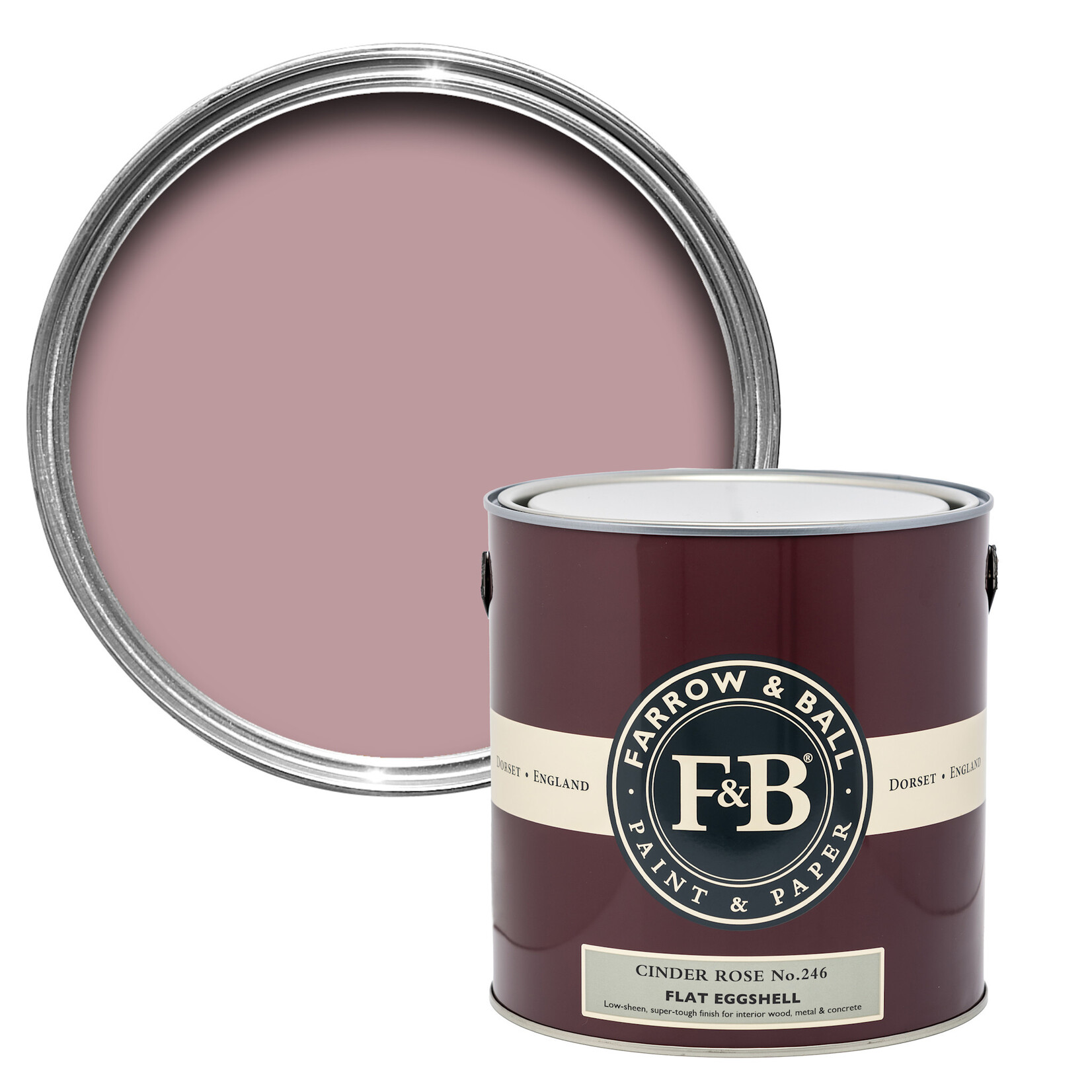 Farrow and Ball US Gallon Flat Eggshell Cinder Rose No.246