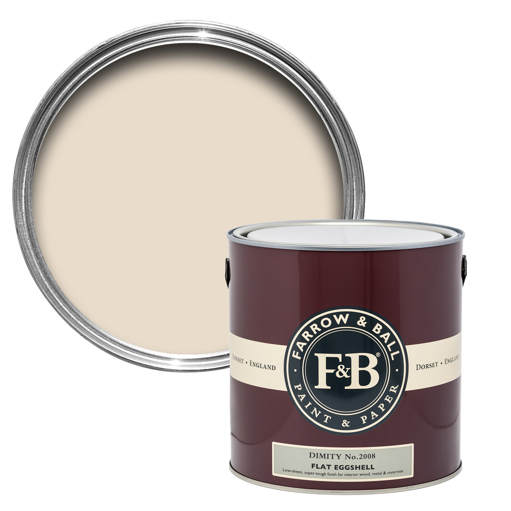 Farrow and Ball US Gallon Flat Eggshell Dimity No.2008
