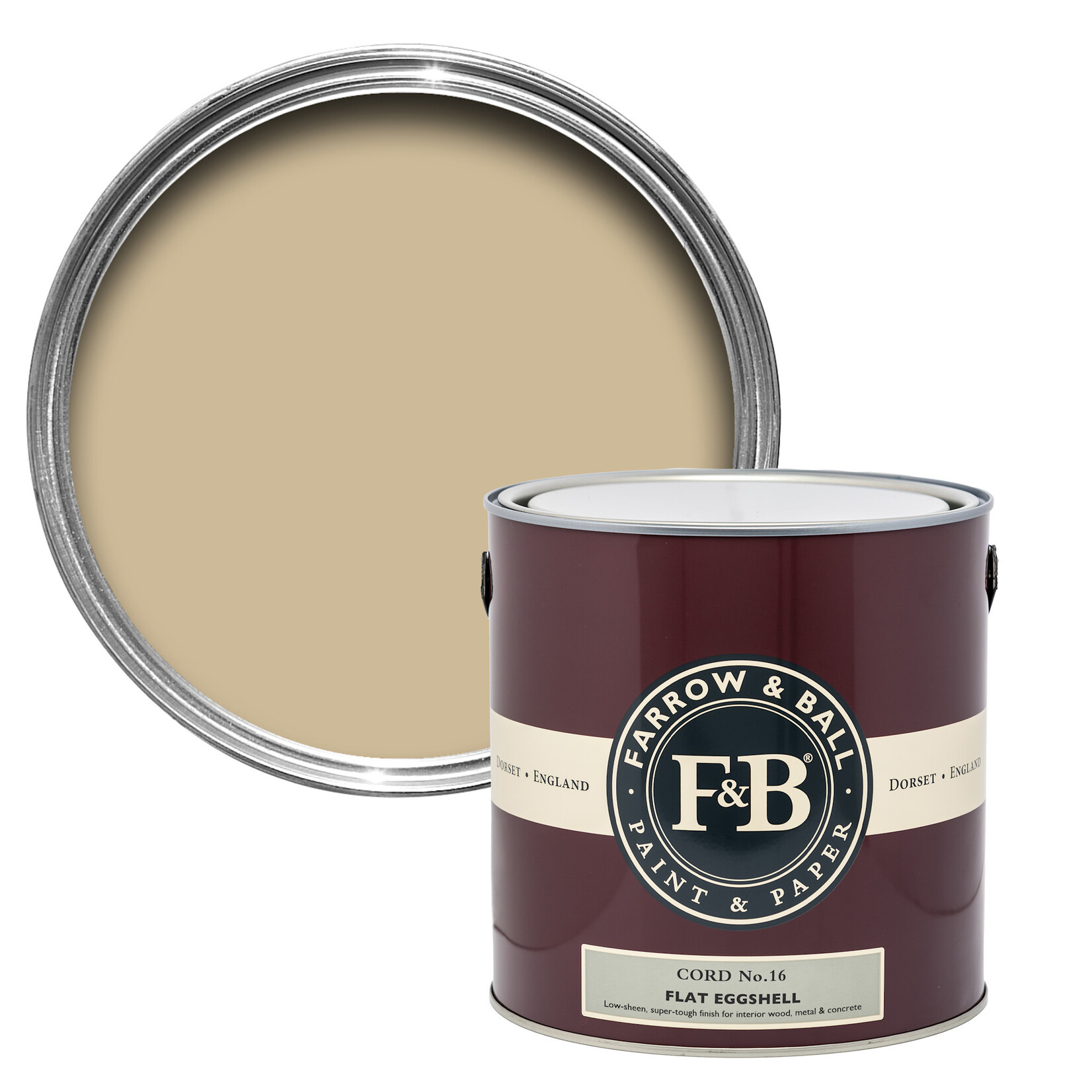 Farrow and Ball US Gallon Flat Eggshell Cord No.16