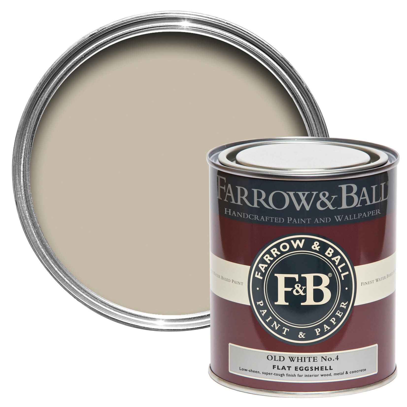Farrow and Ball 750ml Flat Eggshell Old White No.4