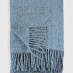 Linen Way Baldwin Dusty Blue Melange Boucle Throw 55"x78"