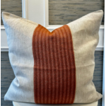 Linen Way Hawthorne Herringbone Rust and Linen Cushion  22" x 22"