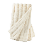 Dash & Albert Fab Faux Throw Ivory 50"x70"