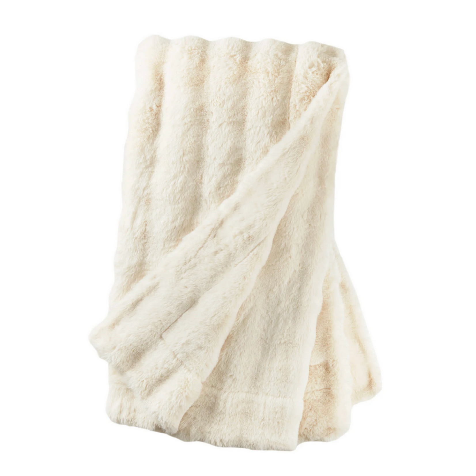 Dash & Albert Fab Faux Throw Ivory 50"x70"