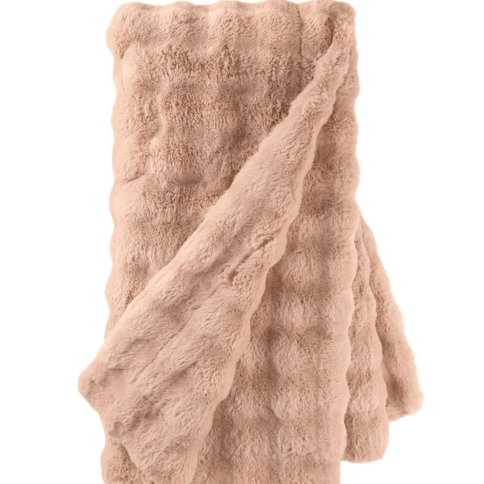 Dash & Albert Fab Faux Throw  Rose Quartz 50"x70"