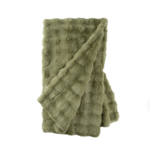 Dash & Albert Fab Faux Throw  Olive 50"x70"