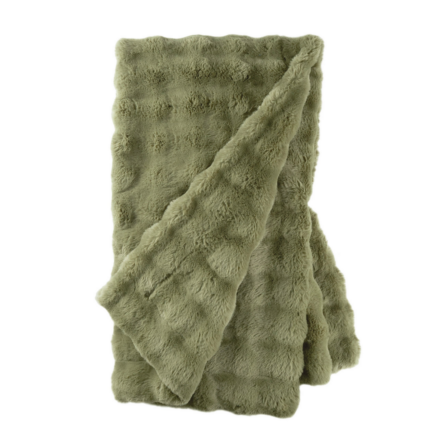 Dash & Albert Fab Faux Throw  Olive 50"x70"