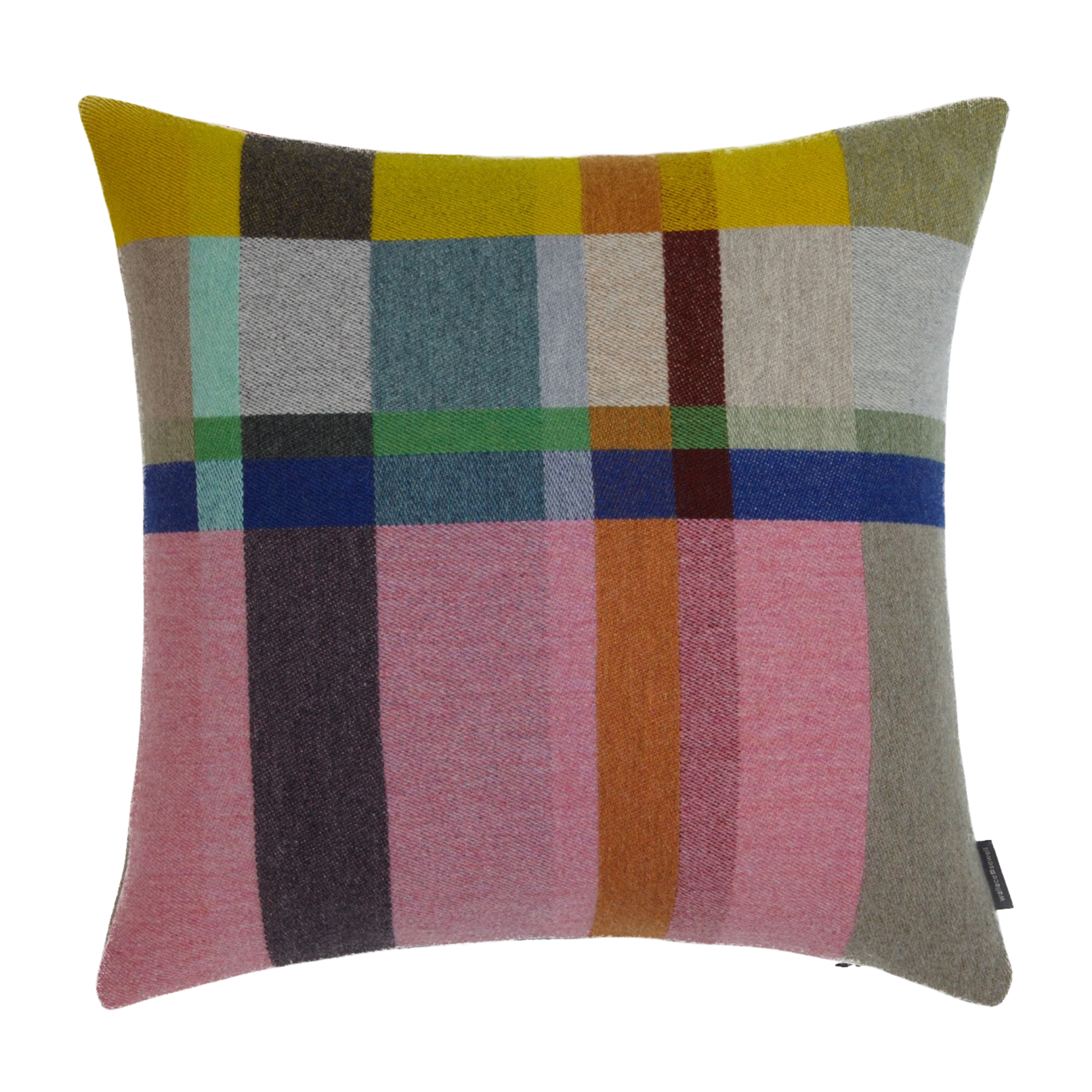 Wallace Sewell W&S Lloyd 100% Lambswool Pink & Mint Cushion Cover 20x20