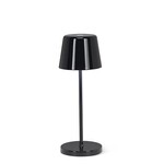 Bell Shaped LED lamp - Gloss Black - 8 Inch cordless