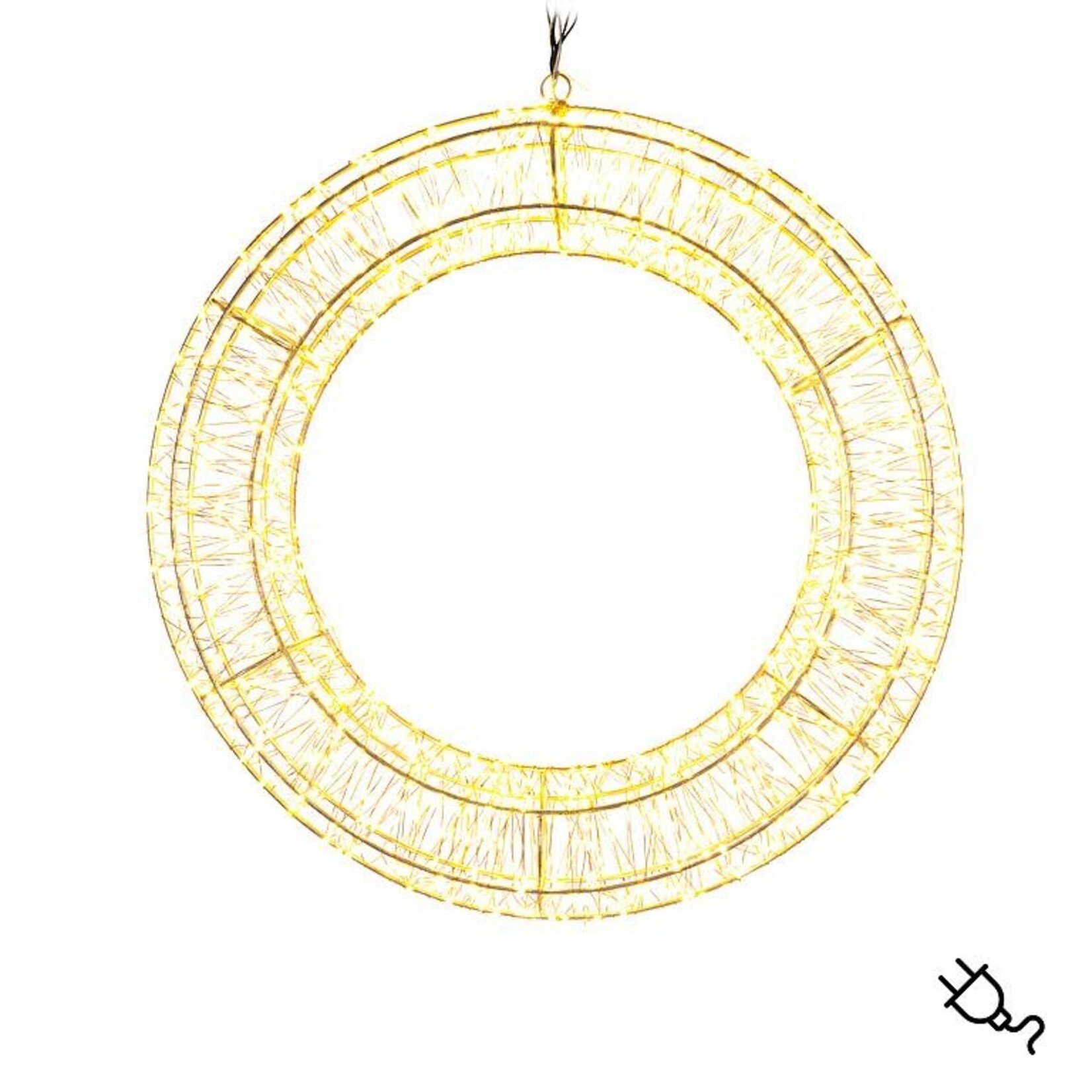 Small 1440L Micro LED Wreath-20"D
