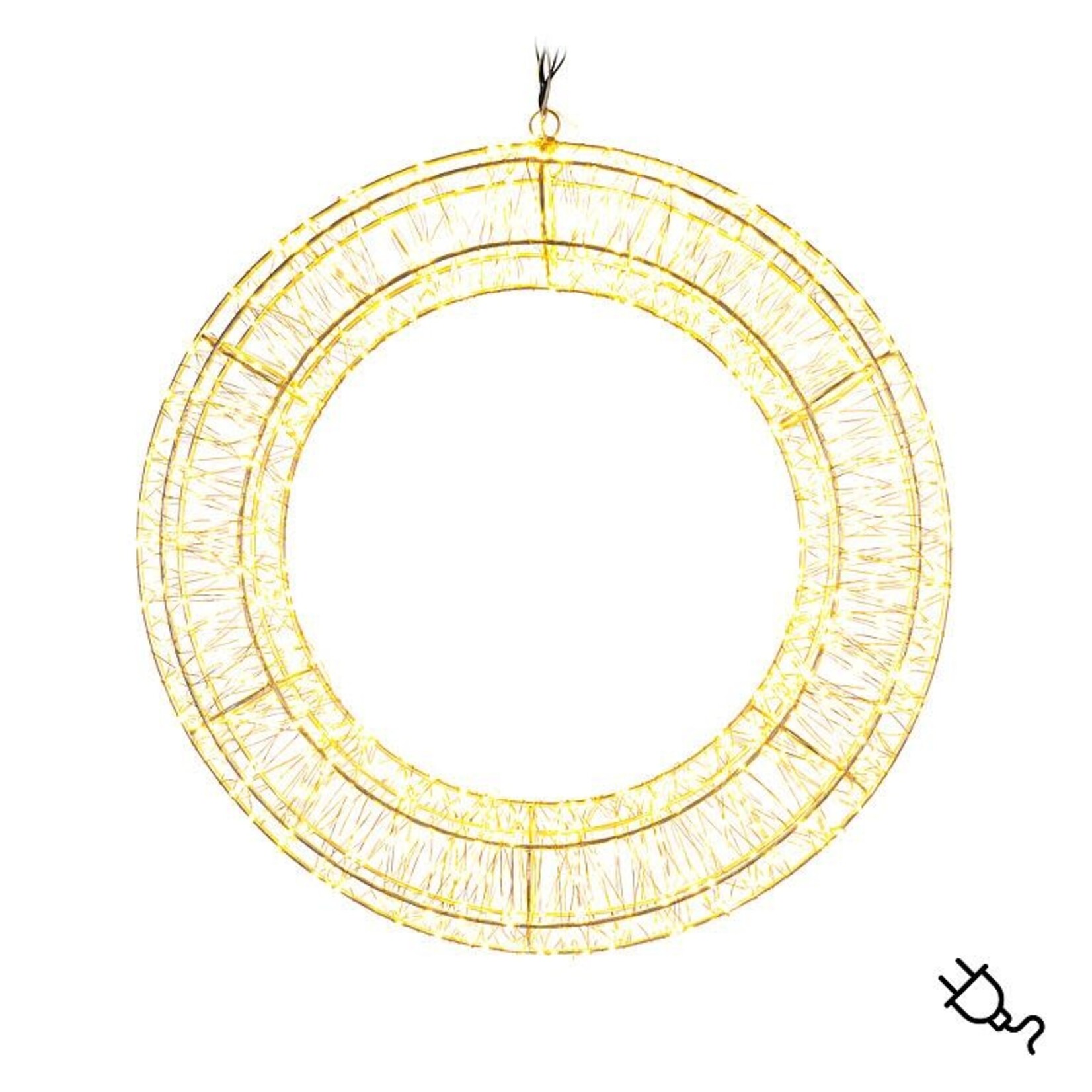 Small 1440L Micro LED Wreath-20"D