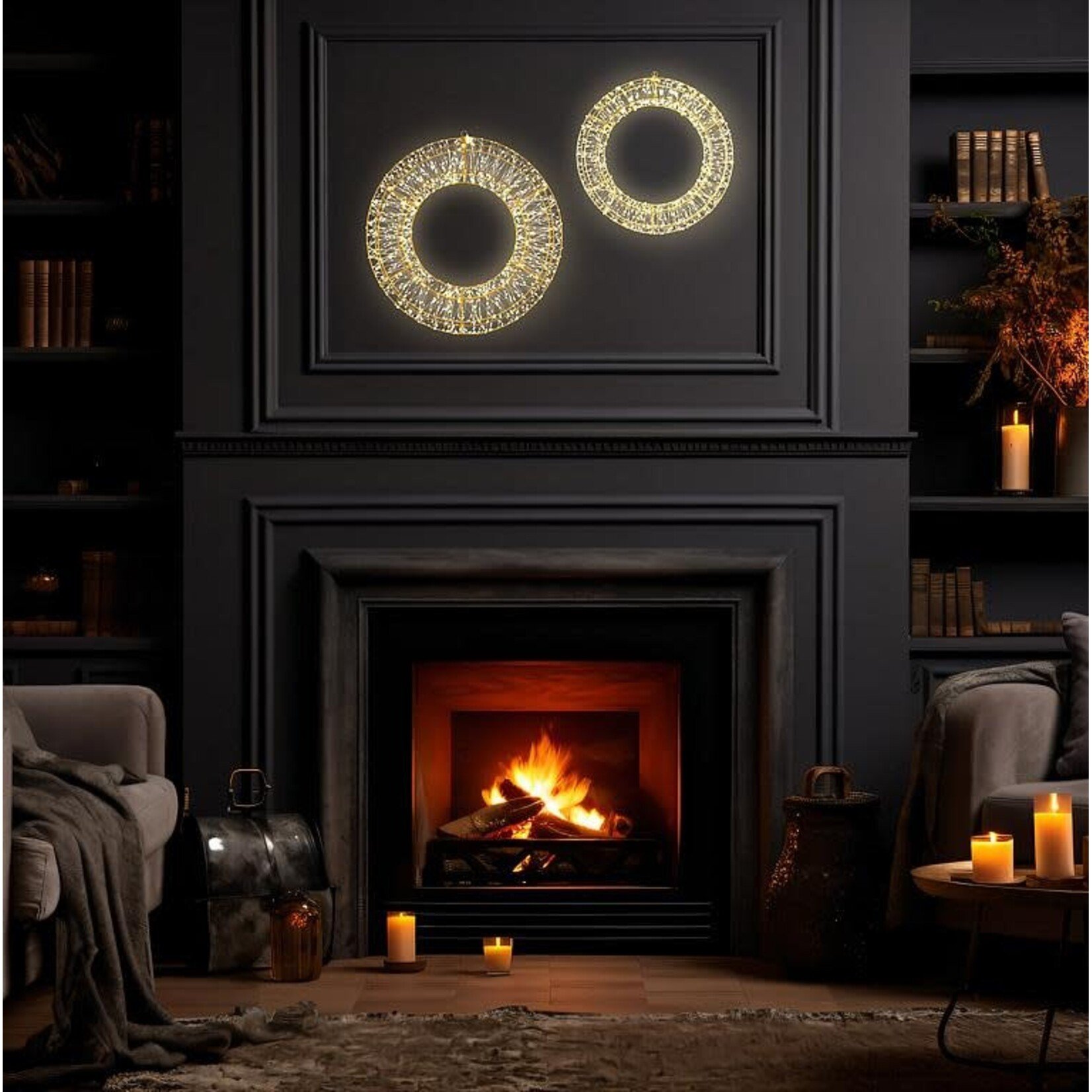 Small 1440L Micro LED Wreath-20"D