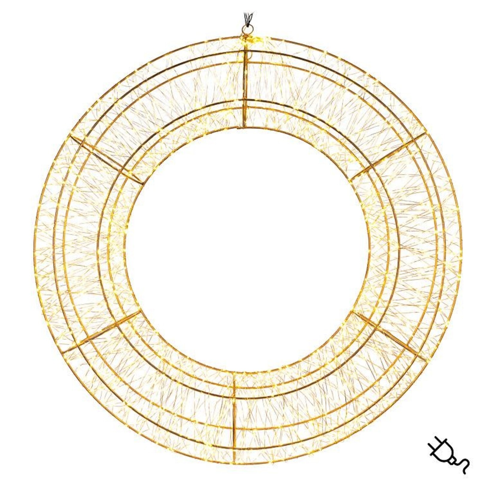 Large 2400L Micro LED Wreath-27.5"D