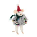 Winter Mouse Ornament-2Asst-5"H