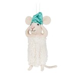 Spa Mouse w/Turban&Towel Orn-5"H