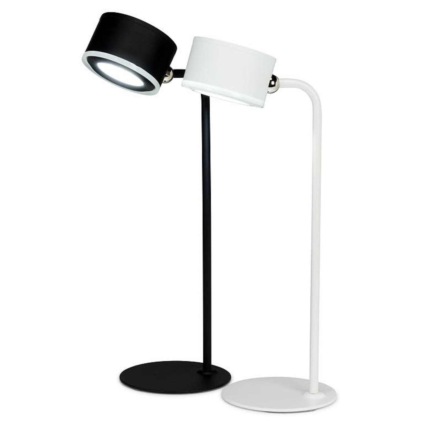 4PC Drum Magnet LED Lamp-Matte Wht-3.25"D