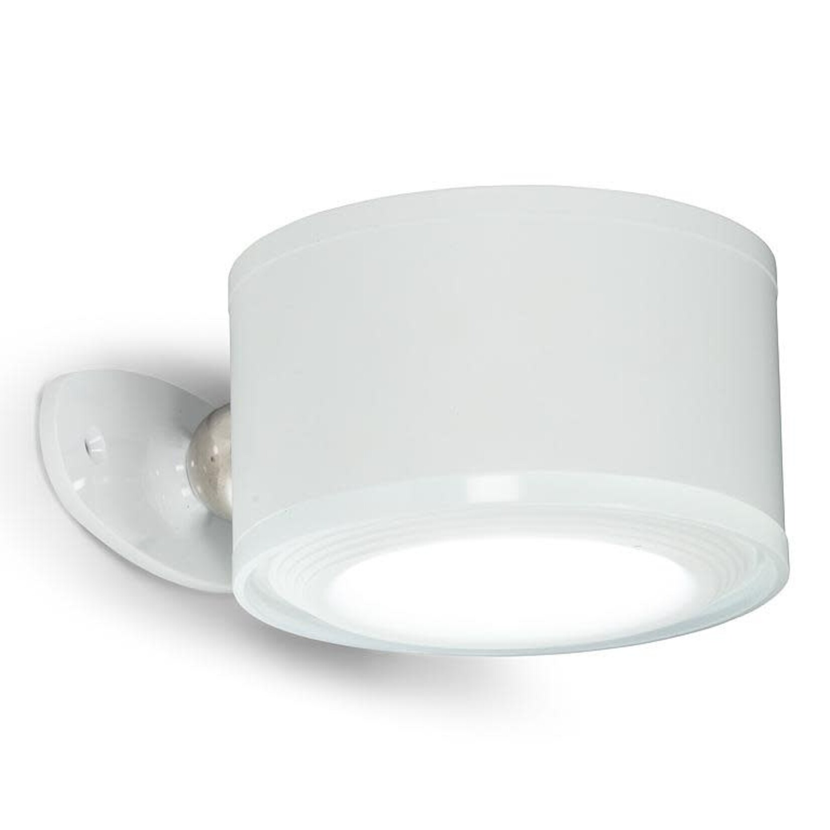 4PC Drum Magnet LED Lamp-Matte Wht-3.25"D