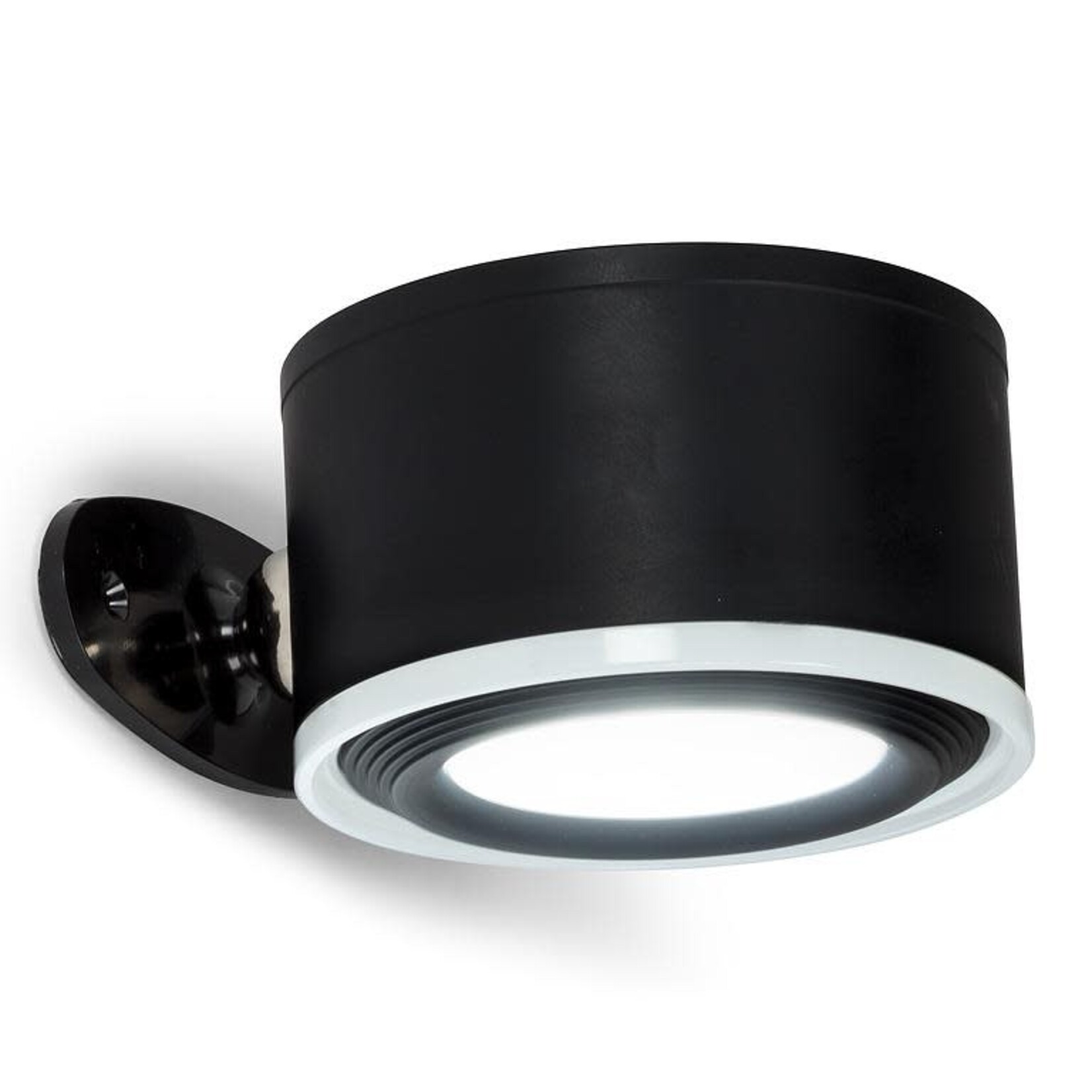 4PC Drum Magnet LED Lamp-Matte Blk-3.25"D