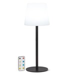 Outdoor LED Table Light w/Remote-16"H-Blk