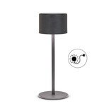 Classic Solar LED Outdoor Table Lamp-Blk-12"H